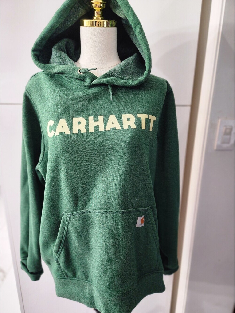 Carhartt women's XL Green Hoodie Relaxed Fit Pullover Sweatshirt